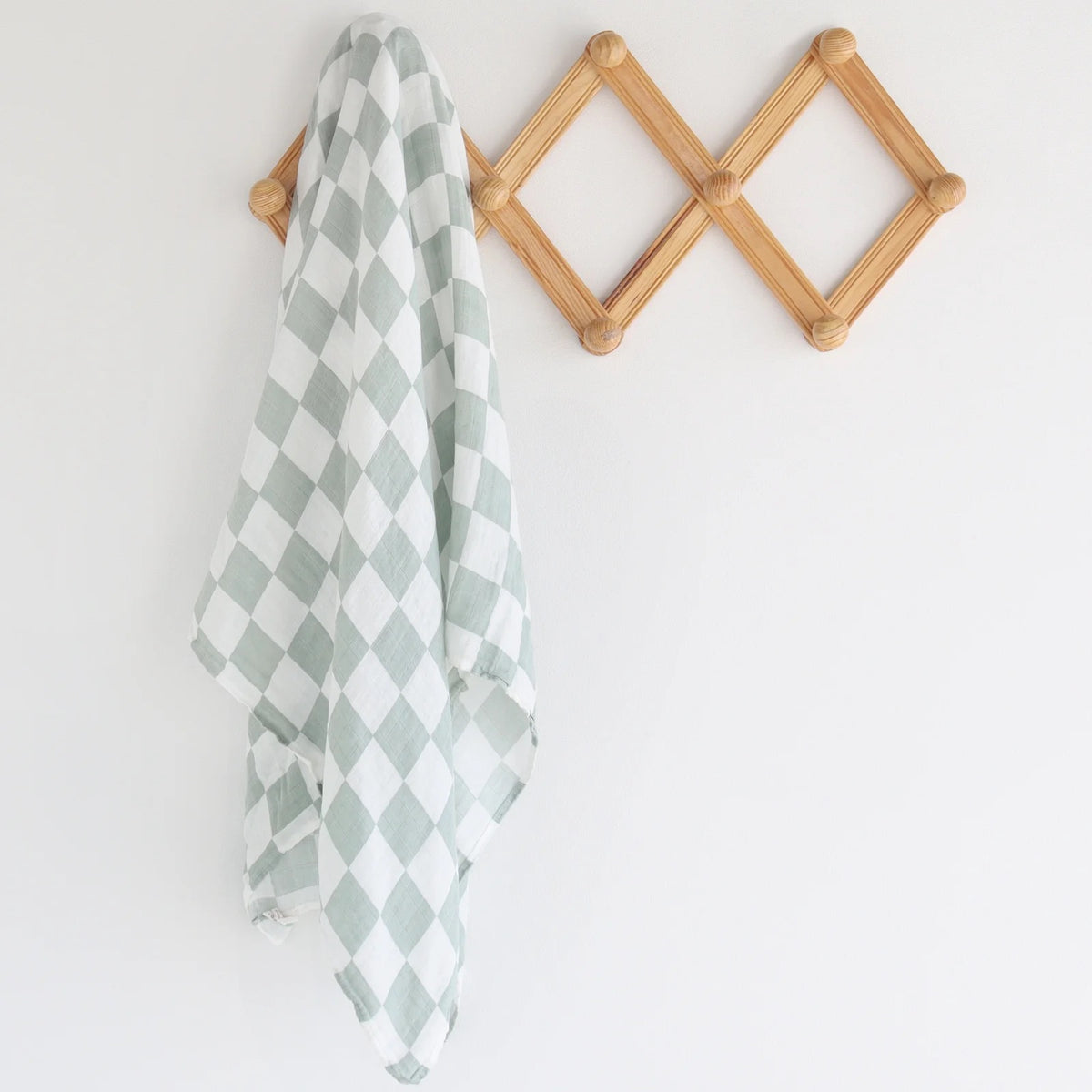 Sage Checkered Swaddle